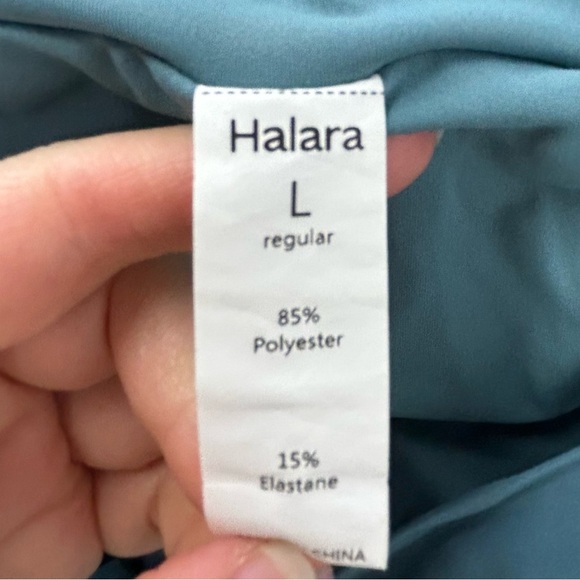 Halara Flowy Asymmetrical Maxi Skirt with Waist Tie Blue Green L - Picture 2 of 7